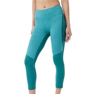 NWT Outdoor Voices Women 3XL Move Free 3/4 Cropped‎ Legging Teal Green Heathered